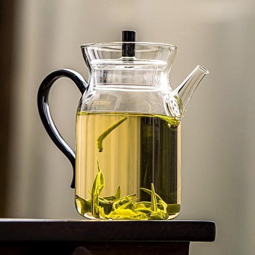 Imitation Song Dynasty high borosilicate glass teapot, high temperature resistant green tea small teapot, open fire electric ceramic stove, home office tea set