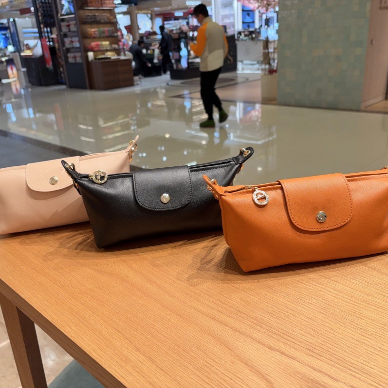 Longchamp Bag New Model Sheepskin Baguette Bag Underarm Bag Handbag Shoulder Bag Mini Dumpling Bag Simple Versatile Commuter Bag