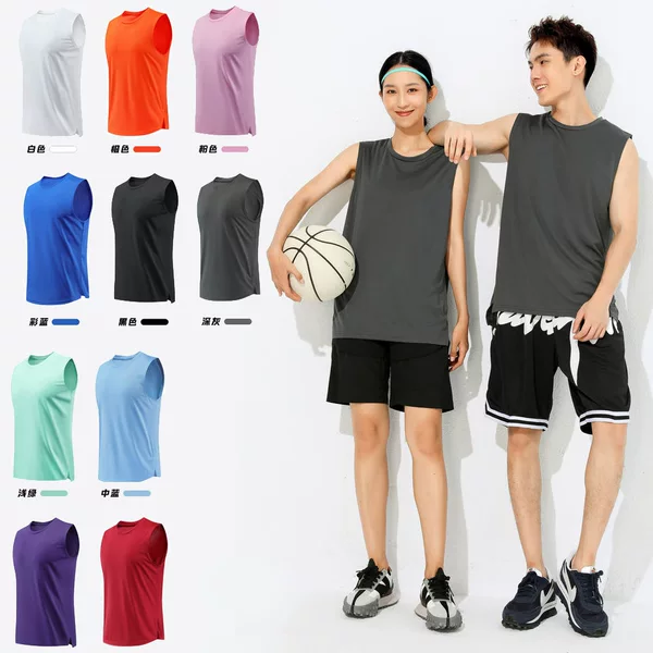 Cross-Border Supply American Vest Training Clothes for Men and Women Fitness Tops Sleeveless Loose Sports Casual Daily Sleeveless t