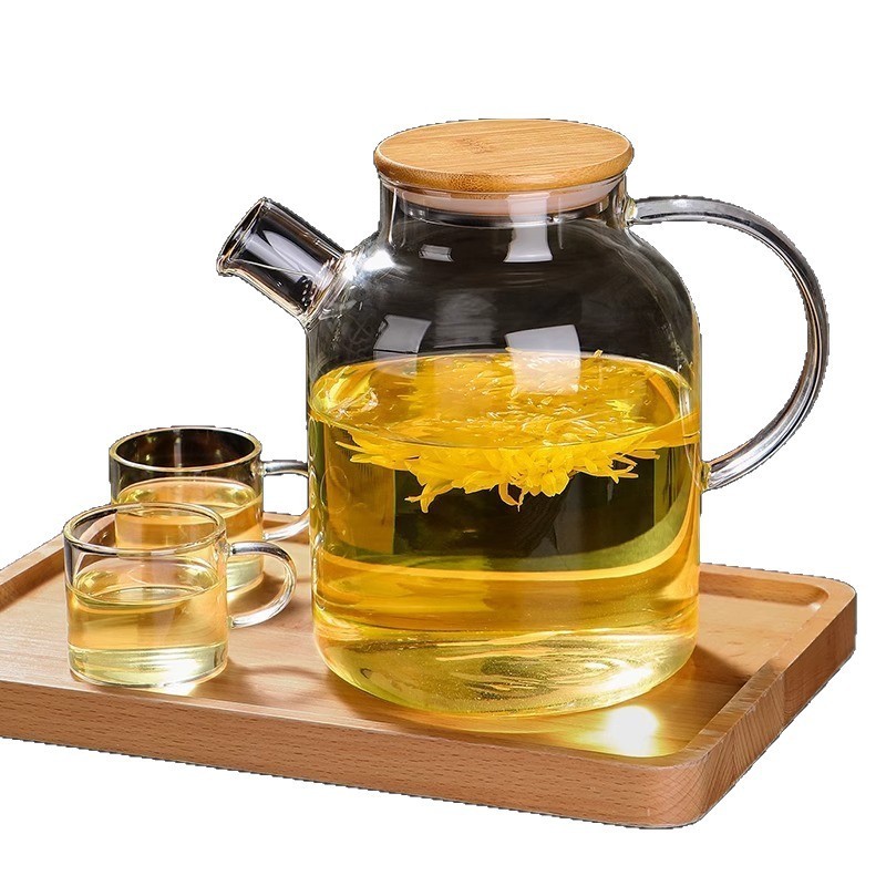 玻璃凉水壶煮茶壶泡茶玻璃水壶烧水壶茶壶花茶家用大容量冷水壶夏|undefined
