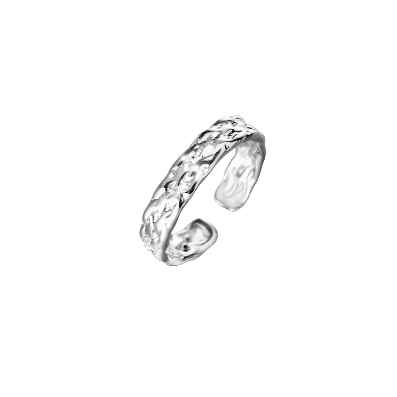 Stackable Plain Band And Tiny Cubic Zirconia Ring Set In Minimalist European Style. Perfect For Work, Daily And Casual Wear. Hypoallergenic And Tarnis_voghion.com