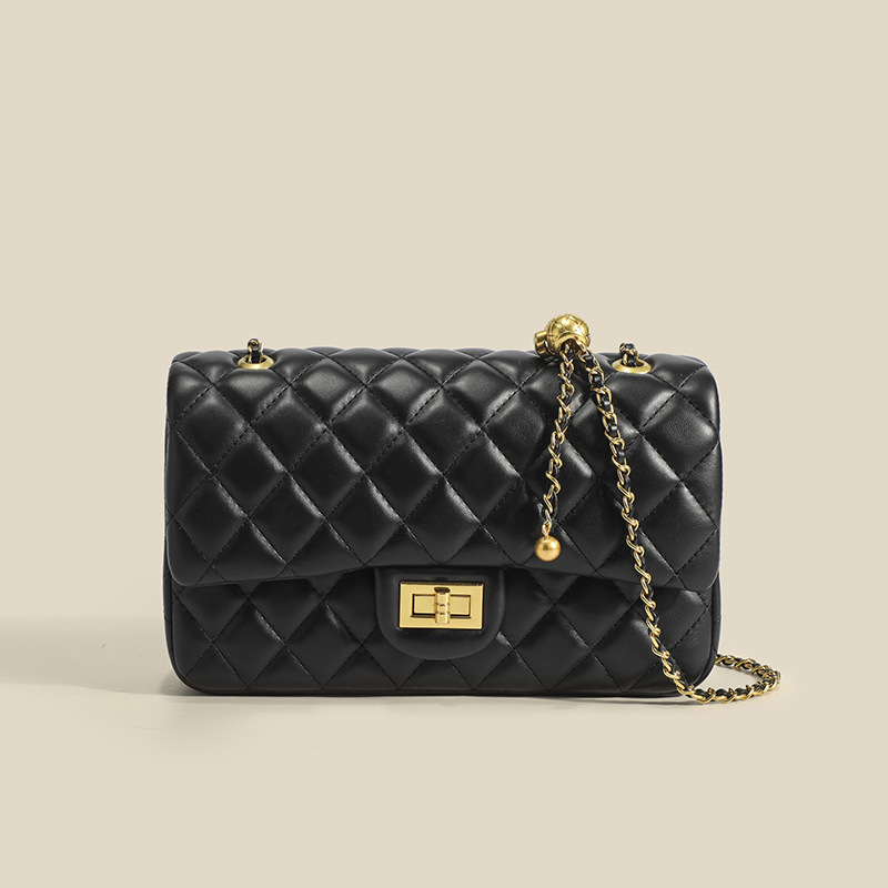Caviar Lingge Damen Sommer Neuer vielseitiger Trend 2024 Western Fashion Chain Small Square Single Shoulder Umhängetasche_voghion.com