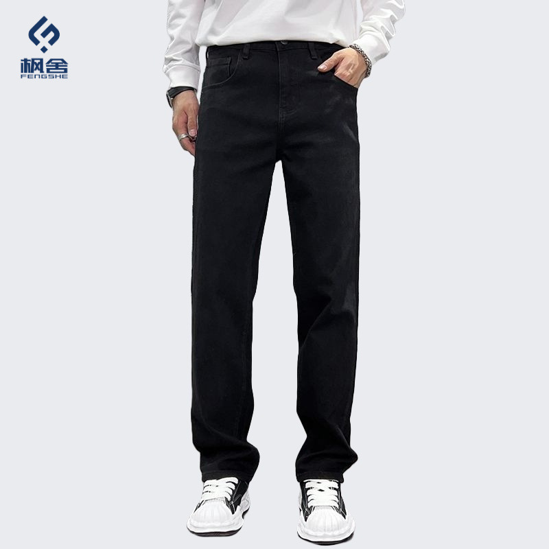 Popular Men's Clothing / 2026 Spring New Black Jeans Men's Loose Versatile Straight-Leg Casual Pants