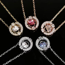 施家跳动的心项链 采用施华洛世奇水晶元素天鹅灵动项链批发代发