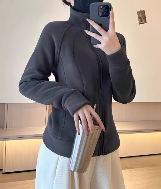 修身冲锋衣外套女2025新高级感显瘦长袖设计感瑜伽服上衣运动穿搭|undefined