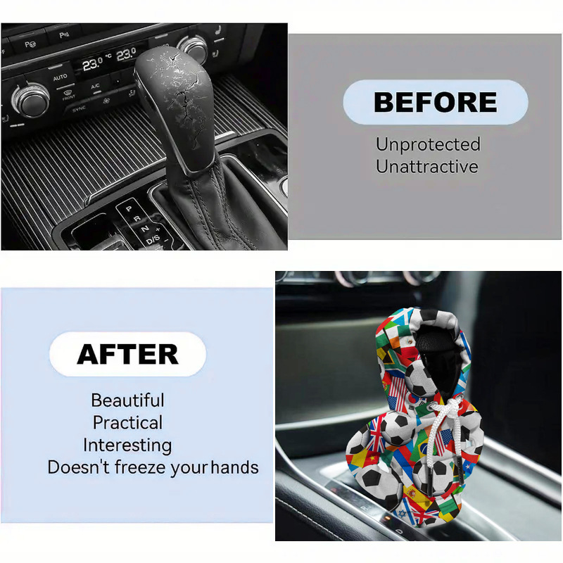 Car Shift Hoodie Cover Car Gear Lever Hooded Clothes Cover Car Interior Gear Dust Cover