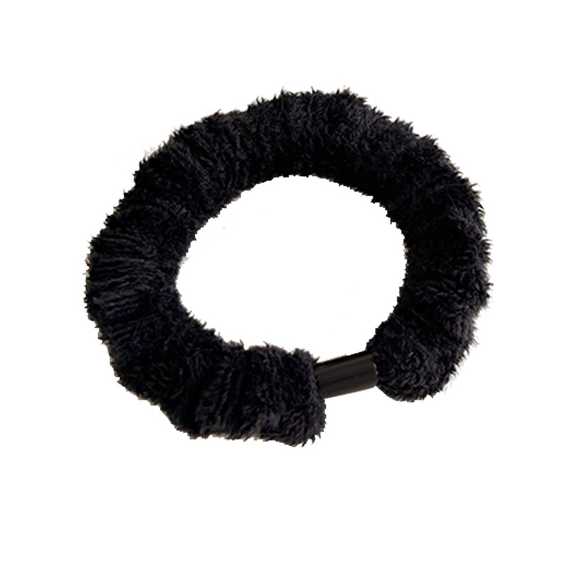 Otoño e Invierno anillo de intestino delgado elástico alto estilo coreano durable pelo no-daño felpa anillo de pelo simple Cola de Caballo cuerda de pelo cuerda de lazo de pelo femenino