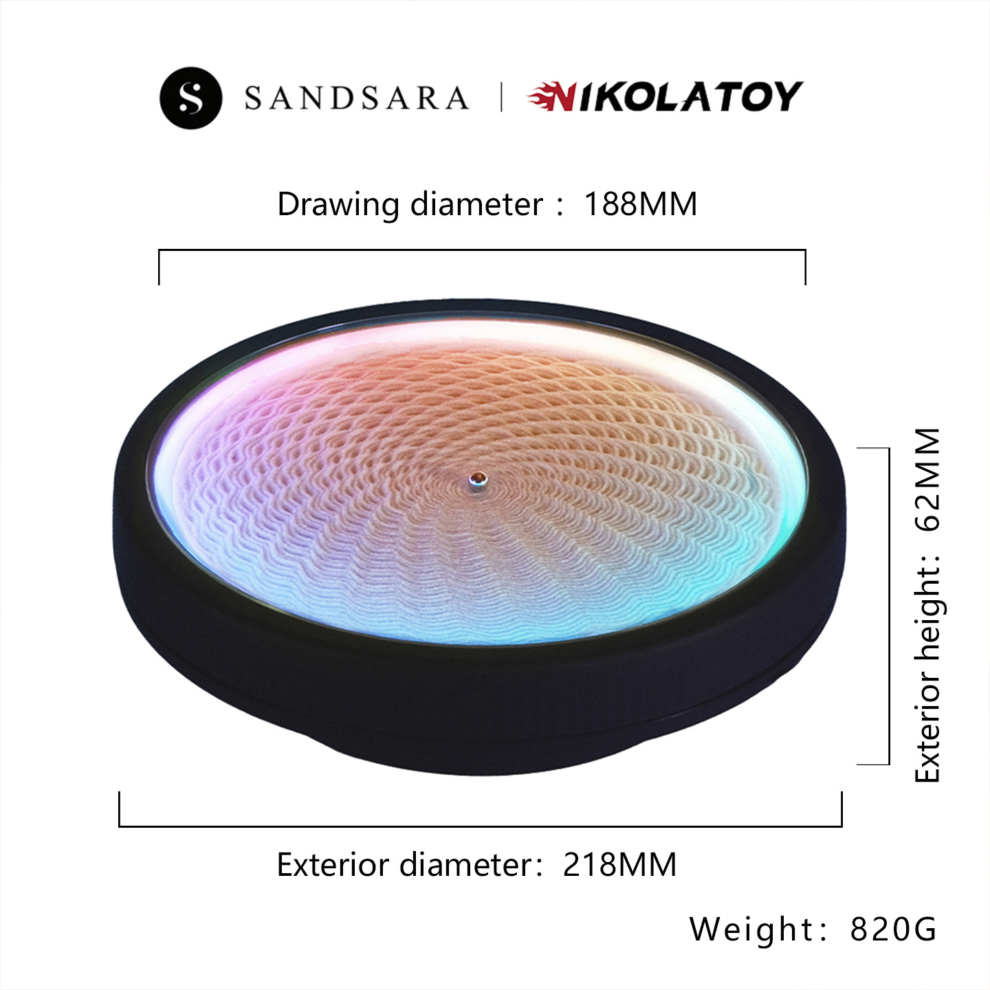 NIKOLATOY & SANDSARA mini robot de pintura de arena descompresión decoración de escritorio