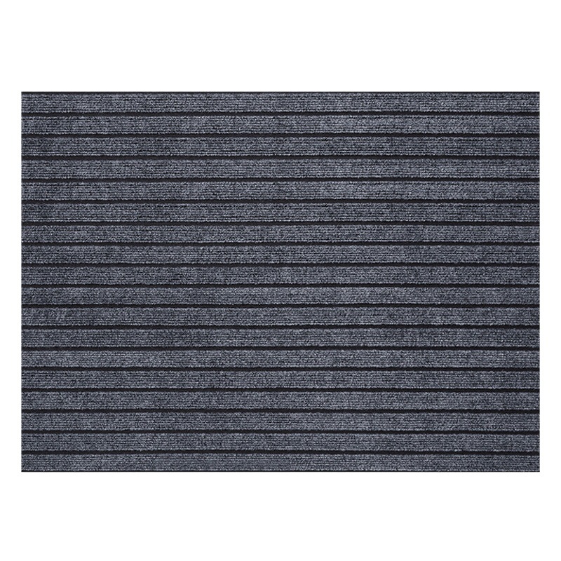 Transfronterizo moderno simple alfombra de poliéster estera de la puerta de color sólido doble rayado hogar estera de la puerta del hogar alfombra se puede cortar