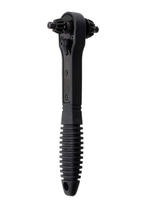 2 in 1ドリルチャックキーレンチ黒双方向高速ラチェットレンチ2頭ダブル用レンチハード|undefined