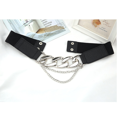 Elastic waistband, elastic chain girdle, fashionable and versatile dress, suit jacket, coat, trendy waist