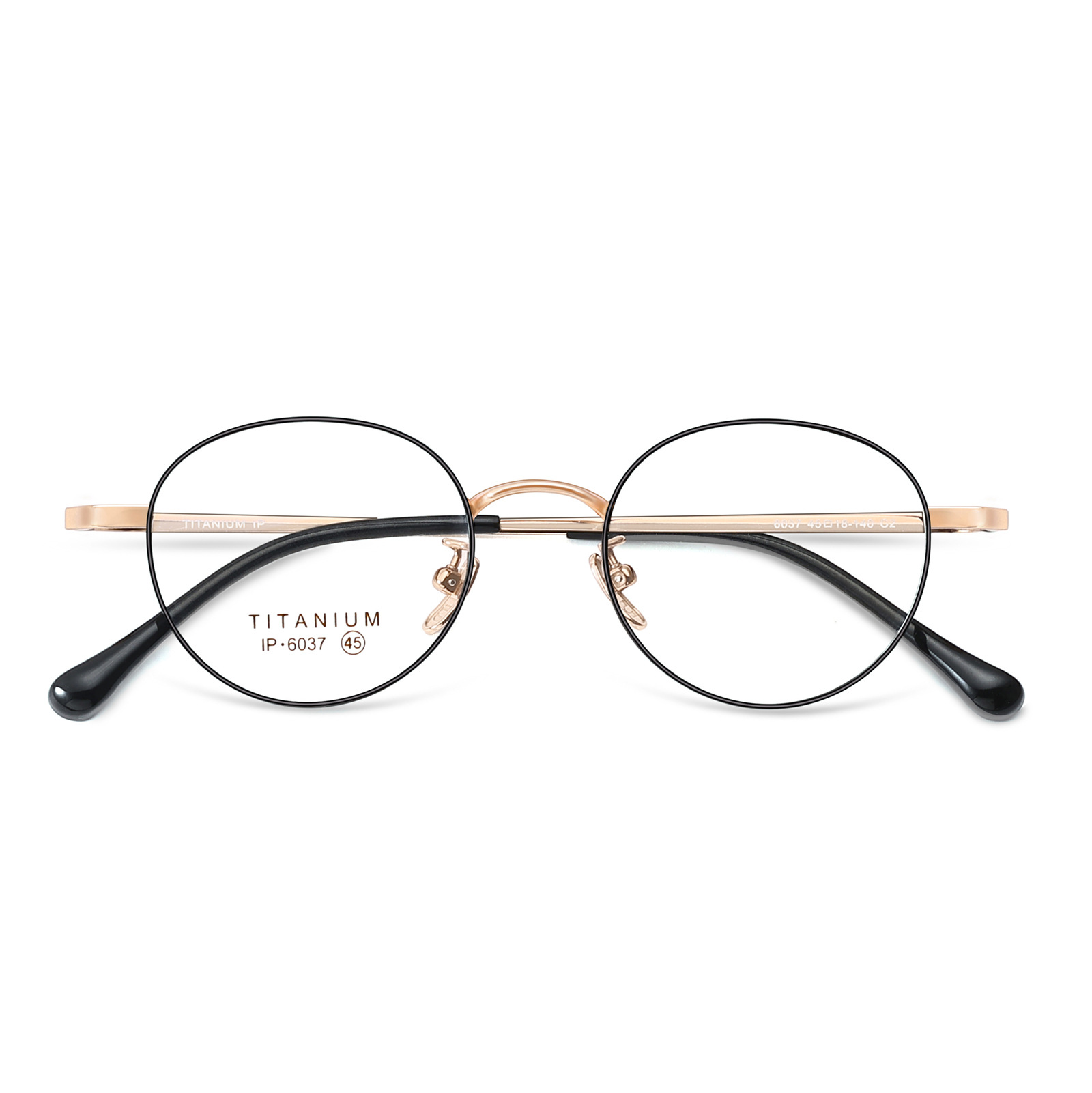 Alta calidad ultra-ligero puro titanio gafas marco retro joven ronda ampliado espejo anillo altura número gafas para unisex