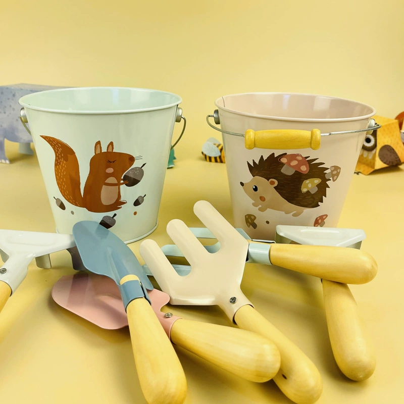 Детский пляжный набор, ведро, лопатка, игрушка, 4 предмета