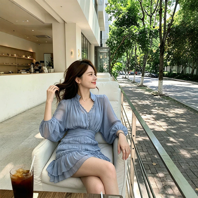 Sister Is Here! Super Heavy-Duty, Elegant and Flattering White Dress for Women, Summer Style, Beautiful and Alluring, Slim Fit, Long-Sleeved, Short Dress. Sister Is Here! Super Heavy-Duty, Elegant and Flattering White Dress for Women, Summer Style, Beautiful and Alluring, Slim Fit, Long-Sleeved, Short Dress.