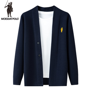 New larlon Paul men's wool cardigan spring and autumn knitwear coat casual trendy outerwear thin top