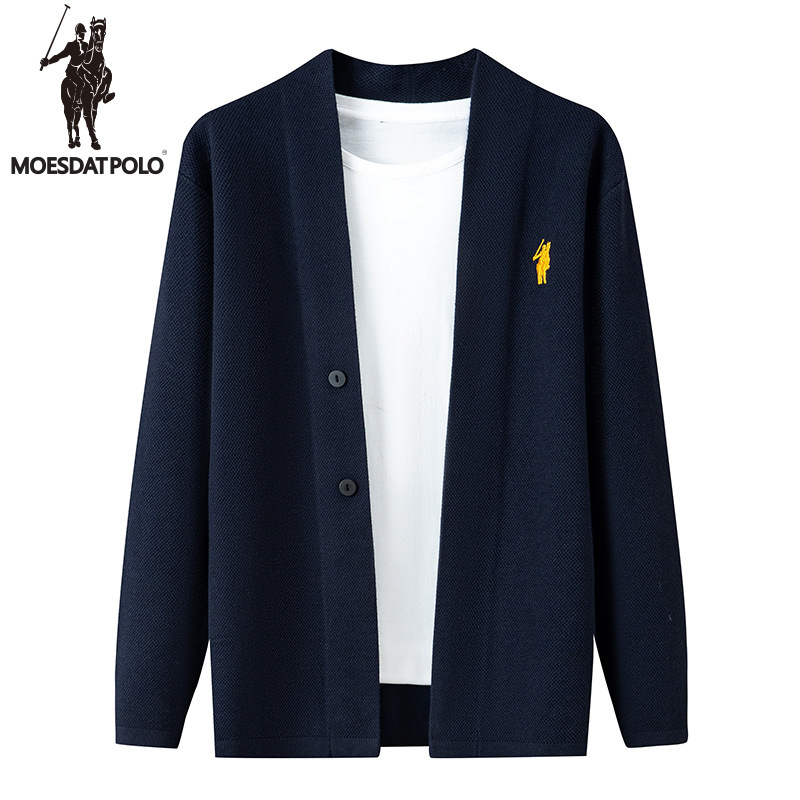 New larlon Paul men's wool cardigan spring and autumn knitwear coat casual trendy outerwear thin top