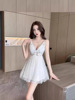Sexy Low cut Lace Hollow Waist Closed Back Dress