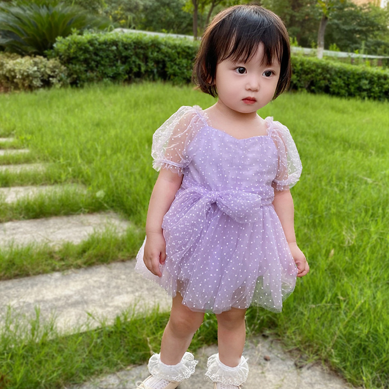 106059819@qq.com Mädchen-Strampler mit Puffärmeln, Sommer 2026, bestickt, Prinzessinnen-Design, Baby-Partykleid für Einjährige_voghion.com