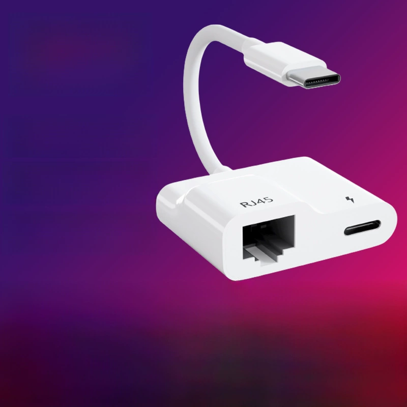 Тип C RJ45 ротор Ethernet преобразователь 100 Зиза сеть PD60W быстрая зарядка сетевой кабель ротор заголовок