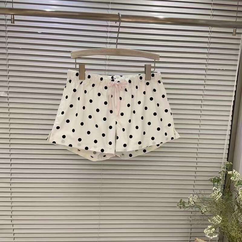 European and American famous online celebrity tribute satin cotton small red book strongly recommended shorts adjustable pajama pants outer wear chic dense skin-friendly beach pants