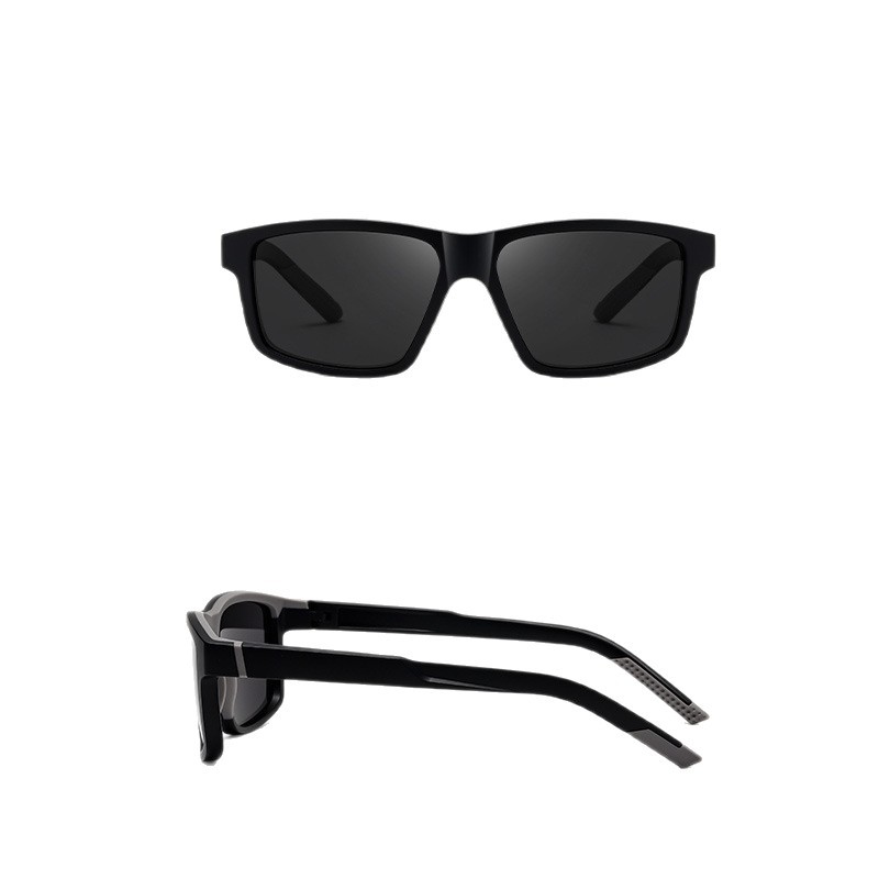 Spot al por mayor polarizador S12112 moda bicolor inyección montura cuadrada gafas de sol para conducir al aire libre gafas de sol