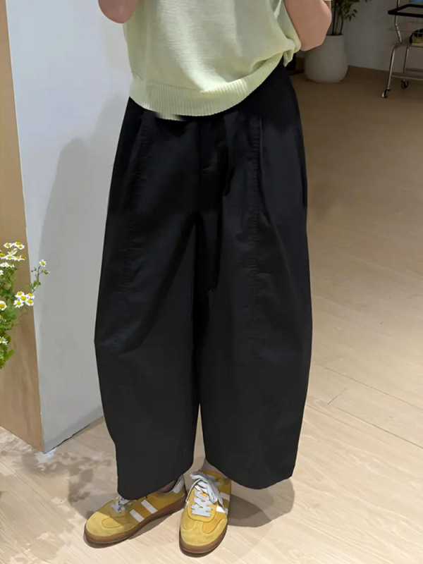 速干裤女夏季薄款微胖妹妹mm休闲防蚊灯笼山本裤直筒冰丝阔腿裤女|undefined
