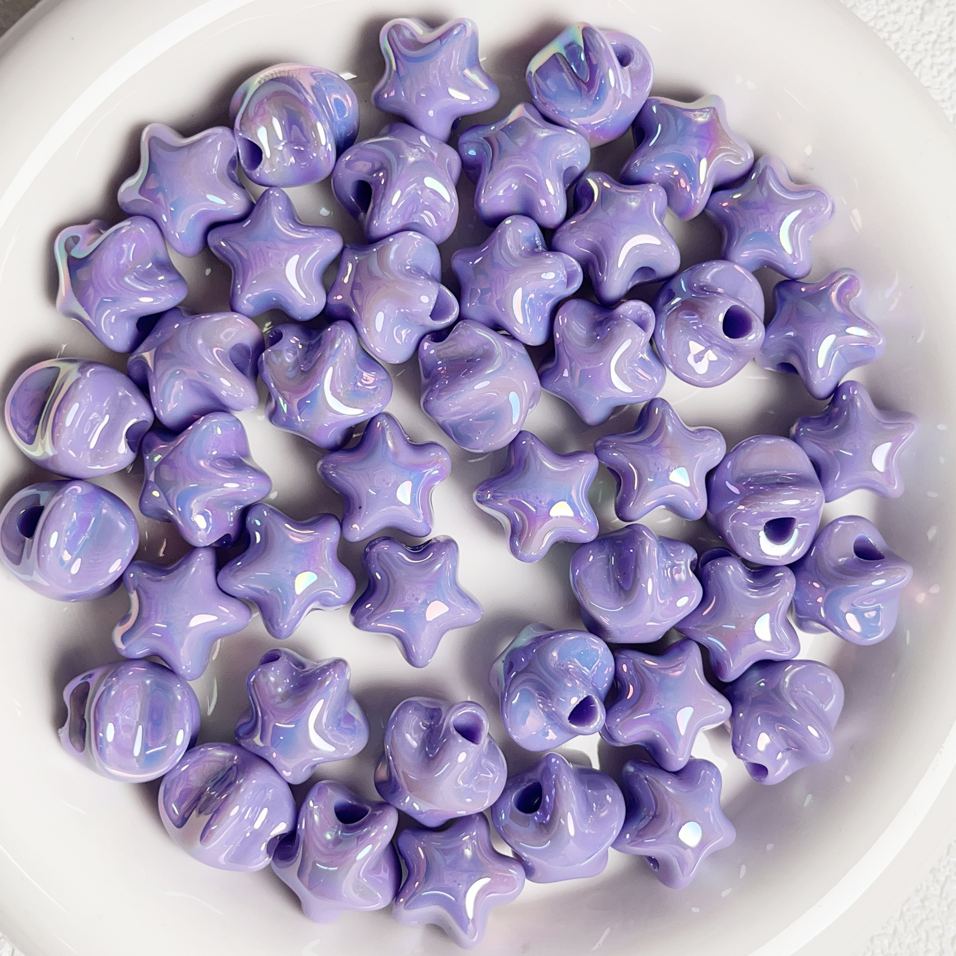 12g Weight Beads Jewelry Making Type DIY Jewelry Accessories Classification Smooth Embellishment 10 PCS/Package Quantity Acrylic Material Pentagram Pattern All Seasons Season UV plating Design Cute Style 10 PCS/Package Acrylic Pentagram Smooth DIY Jewelry Accessories Beads 9