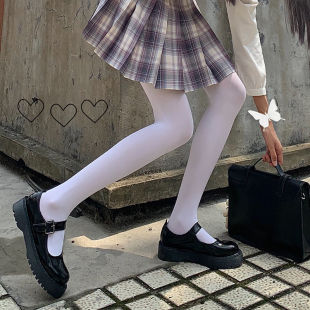 White Stockings female Loli student Lolita Lolita socks Japanese girl milky white uniform mask pantyhose