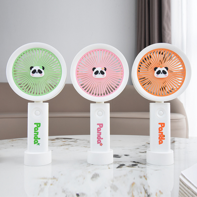Yase Handheld Small Fan with Base, Adjustable Angle, USB Charging, Portable Summer Student Dormitory Cross-Border Cooling