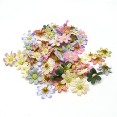 4.5cm Oil Painting Small Daisies Artificial Silk Flower Artificial Flower Head Headwear Corsage DIY Accessories Home Wedding Decoration 