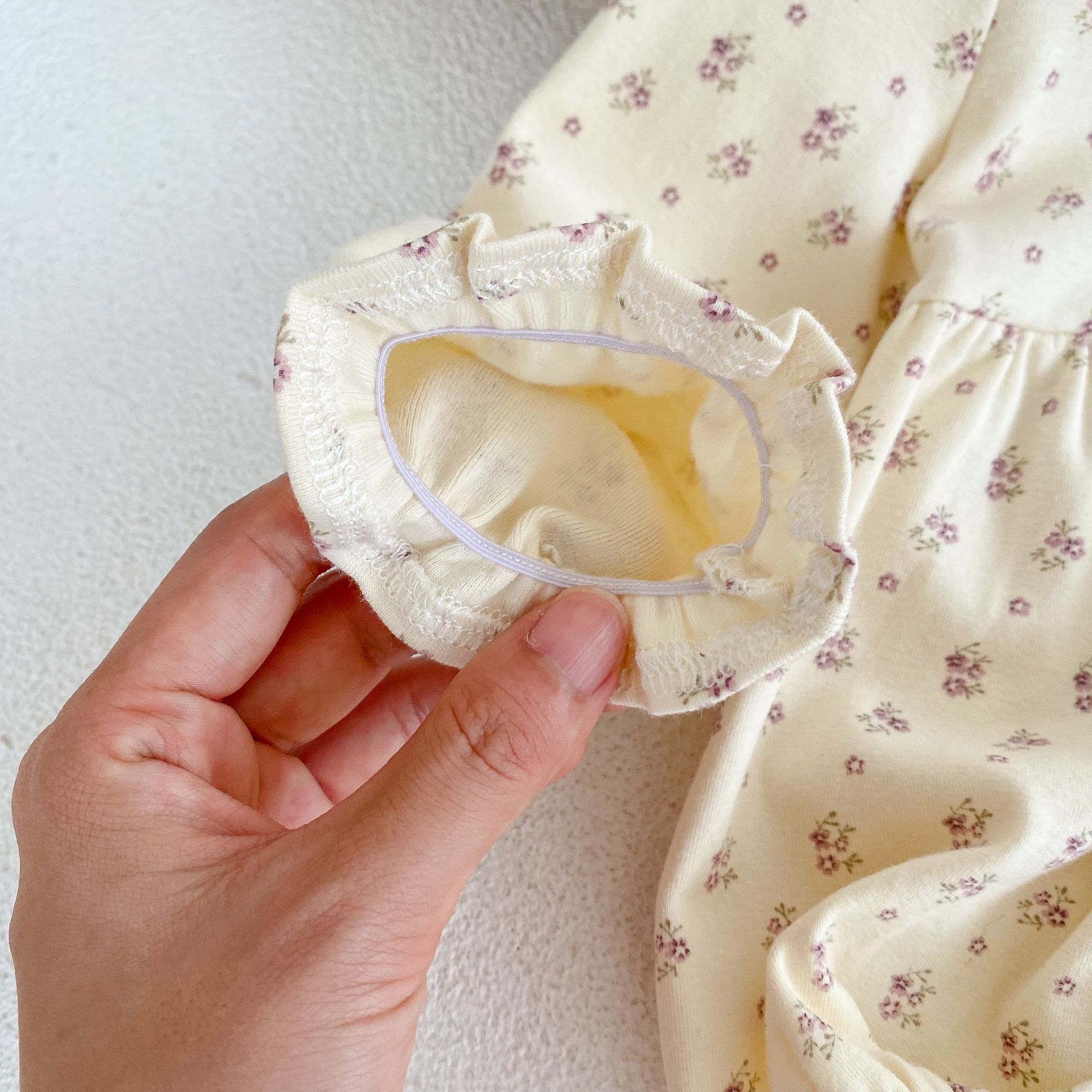 2024 Spring Autumn Clothing for Baby Girls, Infants and Toddlers Floral Print Ha Yi Long Sleeve jumpsuit Triangle_voghion.com