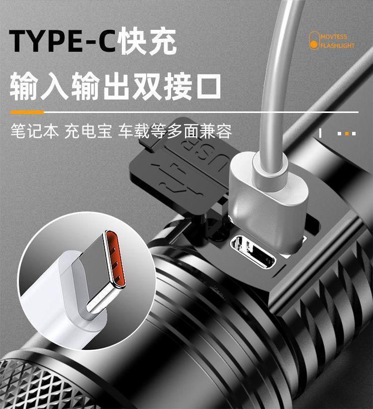 Ultra-Light Long-Range Rechargeable Flashlight Outdoor Patrol Spotlight Zoom Aurora Cannon Large Floodlight Laser Cannon Can Be Shipped on Behalf of Others