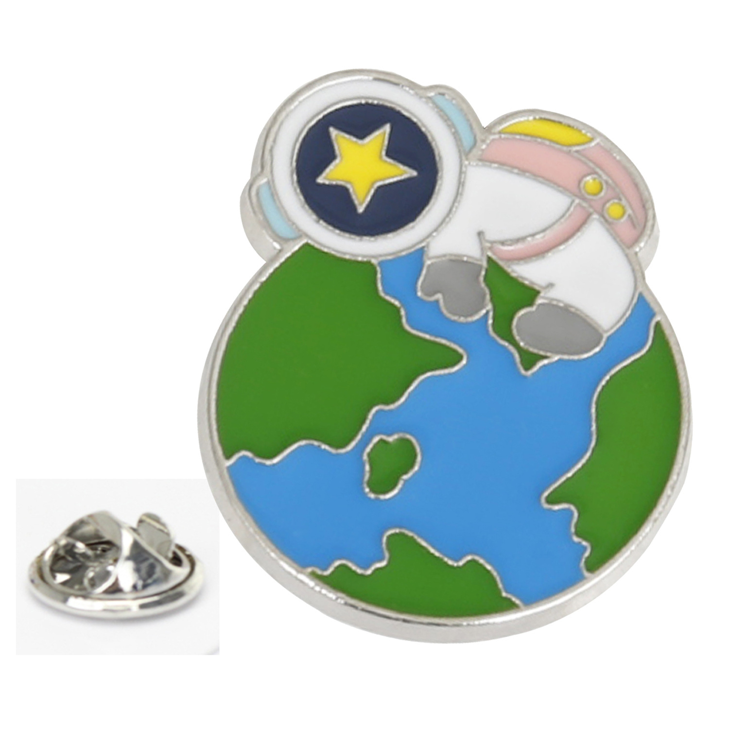 Creative Cute Cartoon Series Astronaut Alloy Brooch Badge display picture 2