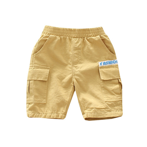 Boys shorts baby pants  summer children's overalls thin medium pants five-quarter pants summer children's clothing trendy