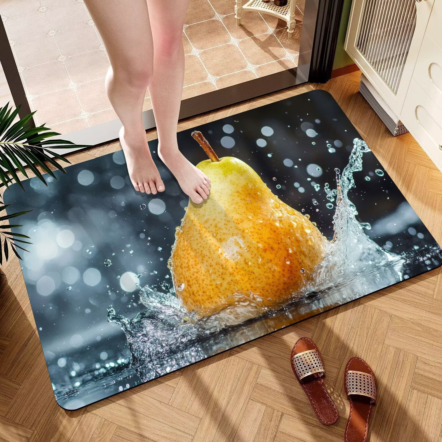 3d Fruit Diatomaceous Earth Bathroom Bath Mat Non-slip Absorbent_voghion.com