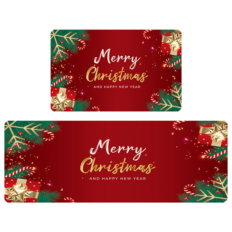 Spot Amazon Christmas Kitchen Floor Mats, Non-Slip Mats, Winter Entrance Floor Mats, Entrance Mats, Non-Slip, Customizable