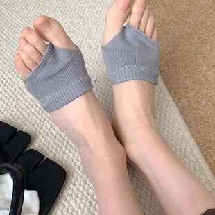 New Split-Toe Socks, Sweat-Absorbent Half-Palm Socks, Cross-Border Women's Forefoot Invisible Matchinging Flip-Flops Half-Toe Socks
