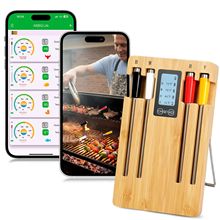 亚马逊肉类温度计蓝牙测温耐高温陶瓷四针烧烤探针式感温烤箱数显