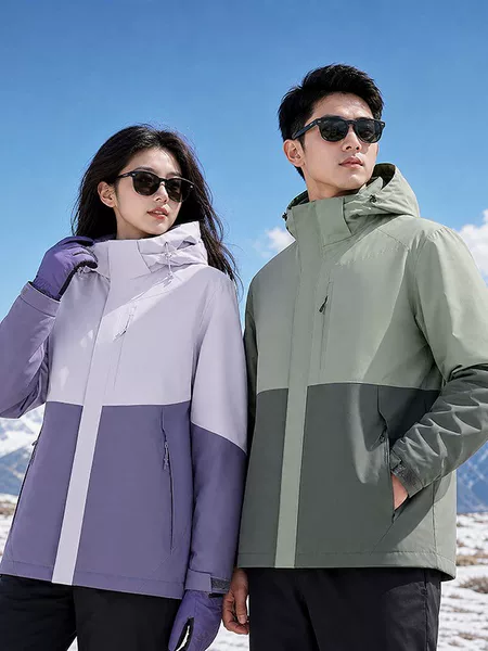 New winter double-layer cotton jacket for men and women, outdoor mountaineering windproof and waterproof clothing, graphene heated thermal jacket