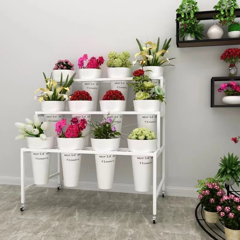 花店鲜花展示架人造花架花桶庭院鲜花展示柜婚庆花架