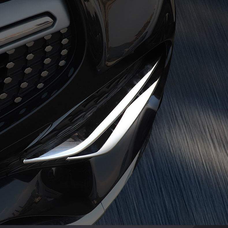 Suitable for Mercedes-Benz GLC300L fog lamp decorative strip GLC260L new C- class E300L A200L modified front bumper bright strip