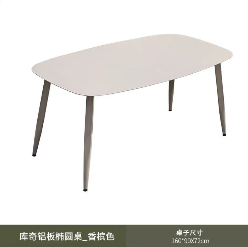 Mesa y silla al aire libre Combo Villa Jardín Nórdica Terraza Mesa Mesa de comedor Silla de comedor de cordón Diseñador de patio Mesa de balcón al aire libre