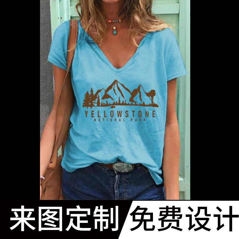 Independent Website Wish American Tv Series Yellowstone 3D Printed V-Neck Casual Short-Sleeved Women's T-Shirt Women's Clothing Independent Website Wish American Tv Series Yellowstone 3D Printed V-Neck Casual Short-Sleeved Women's T-Shirt Women's Clothing