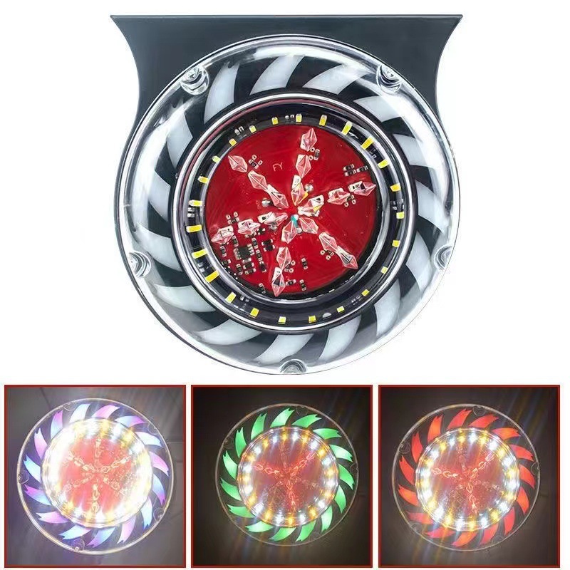 Large Truck Anti-Rear Collision Light 12V24V Trailer Led Waterproof Brake Turn Signal Anti-Fog Warning Rear Fog Light