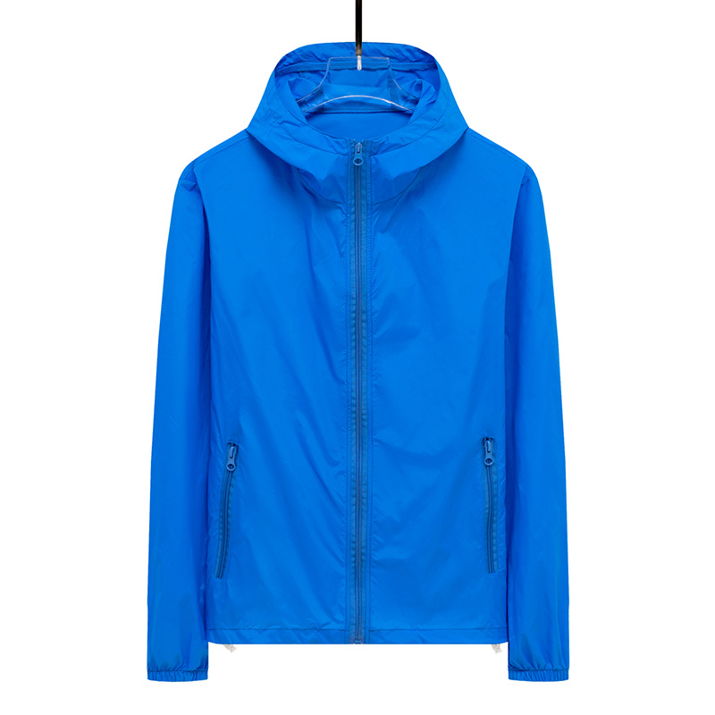 Comercio exterior verano transpirable hielo seda delgada ropa de protección solar ropa de pesca de los hombres chaqueta al aire libre bolsillo cremallera chaqueta