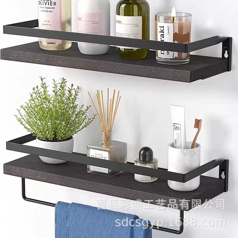 Estante de pared de madera maciza, repisa flotante minimalista para sala, TV y decoración del hogar, fábrica de origen