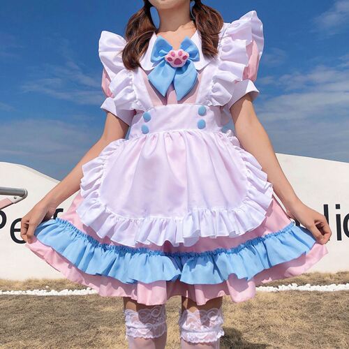 cosplay Japanese soft girl maid dress pure and cute pink maid uniform suit cosplay