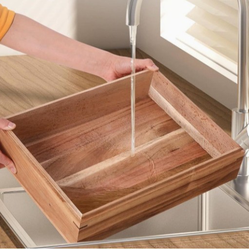 Cross-Border Wooden Pizza Dough Box for Home Kitchen Dough Storage, Multifunctional Lid-And-Base Dough Storage Box