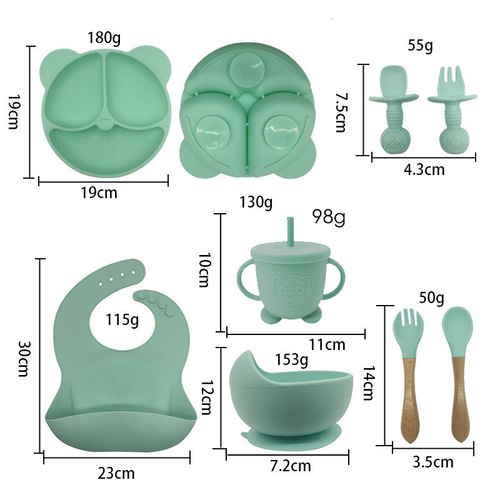 Baby and Maternity Supplies Children's Tableware Set Combination One-piece Baby Tableware Set Food Supplement Feeding Silicone Tableware