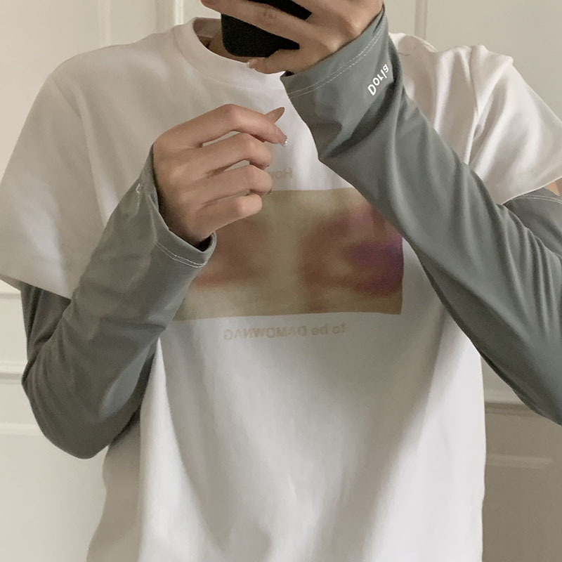 Mangas de hielo de nailon, mangas de seda de hielo, protector de brazo de ciclismo suelto de verano para mujer, cordón de protección UV, mangas de hielo, mangas de protección solar